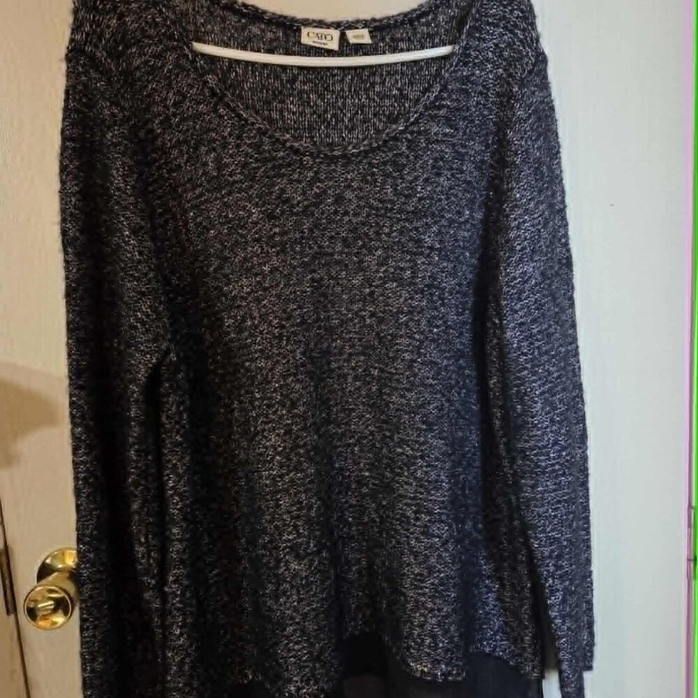Cato Women 18/20W Women's Top Long Sleeve Round Neck